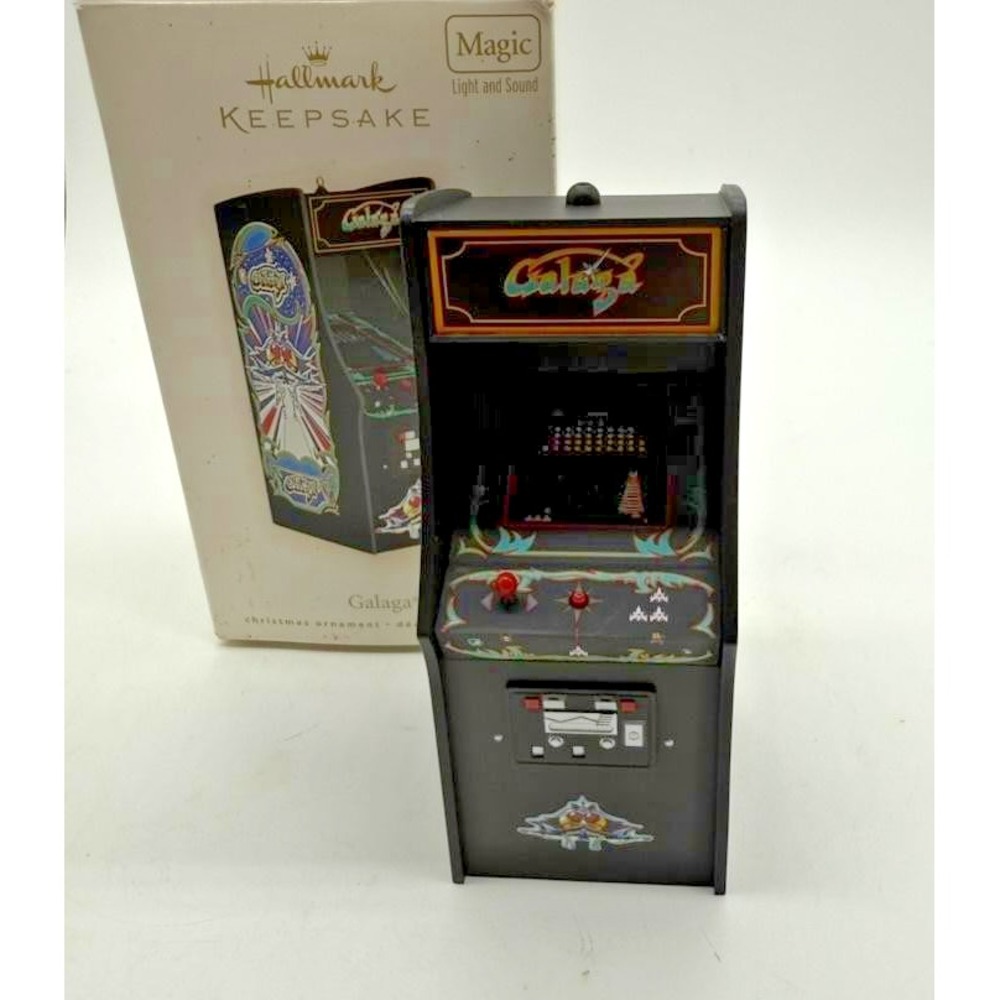 Hallmark Keepsake Galaga Arcade Ornament Magic Light Sound 2009 Christmas Box